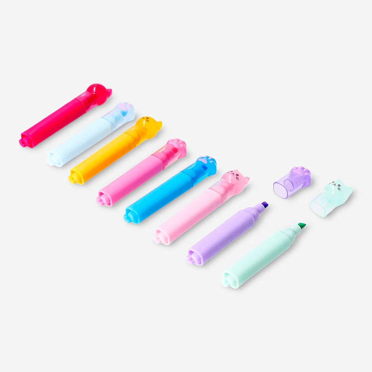 2-in-1 cat and paw highlighters - 4 pcs - Image 3