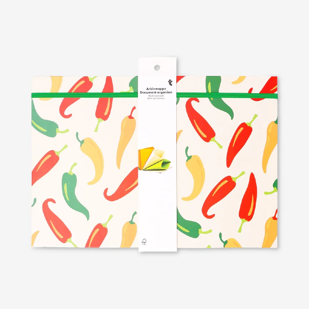 A4 chilli printed document organiser for paper