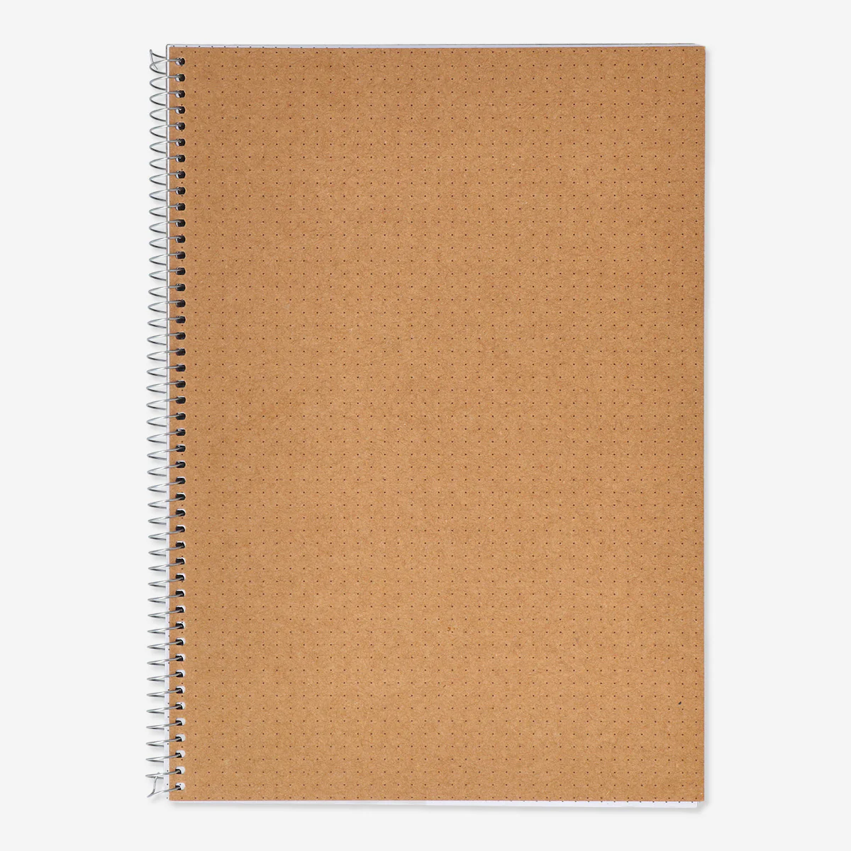 A4 spiral-bound dotted notebook with craft paper cover