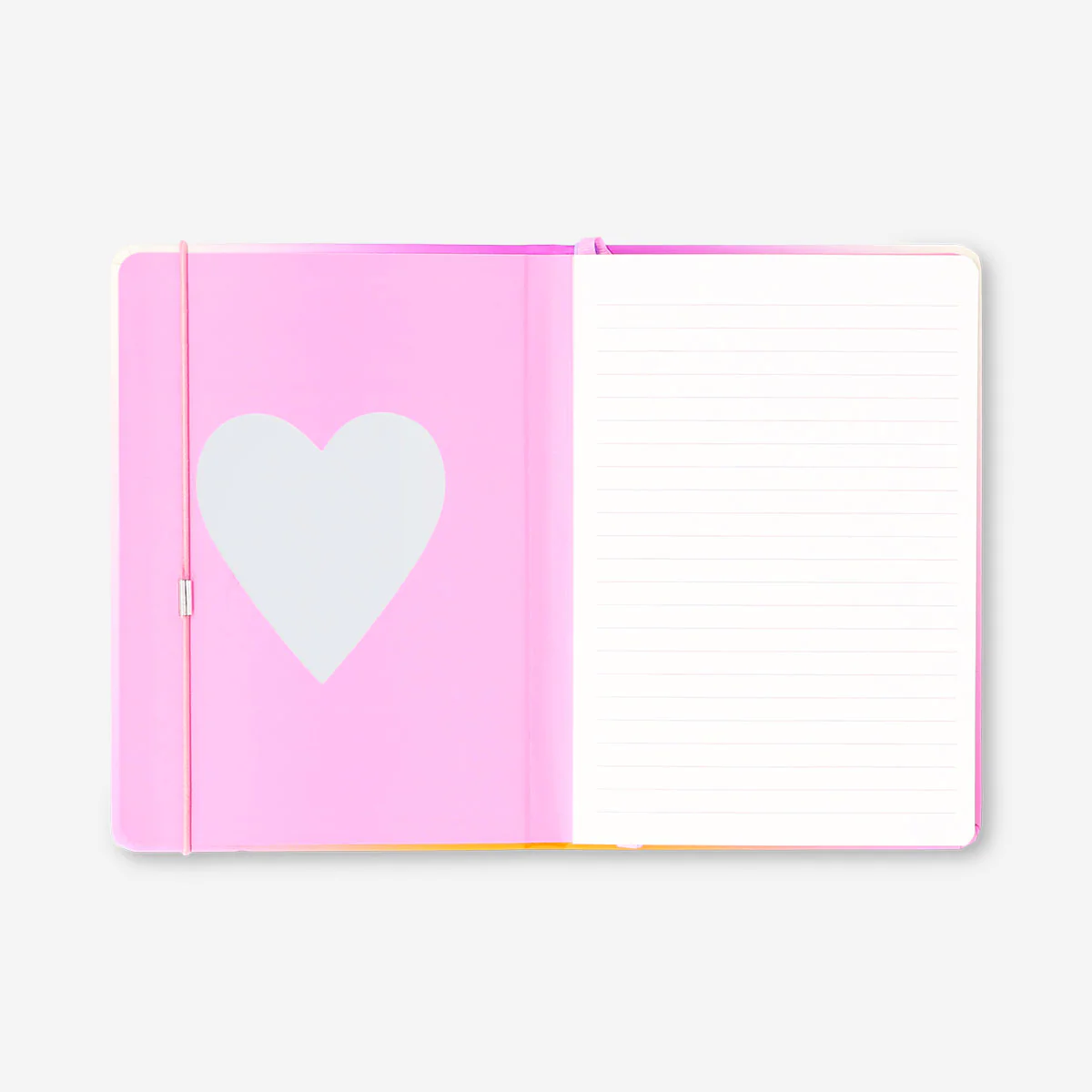 A5 gradient notebook with charms and heart mirror - Image 2
