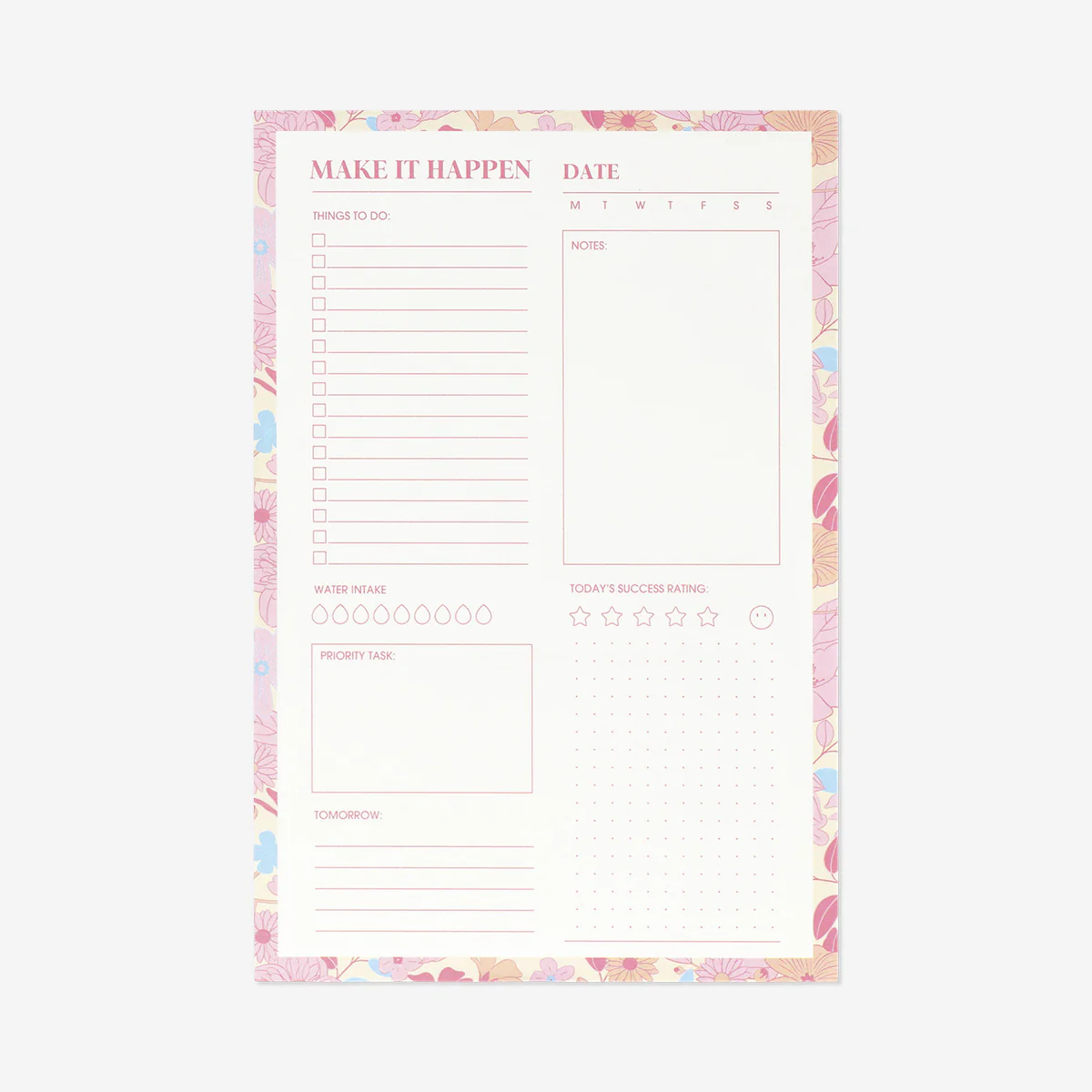 A5 pink daily planner pad - Image 3