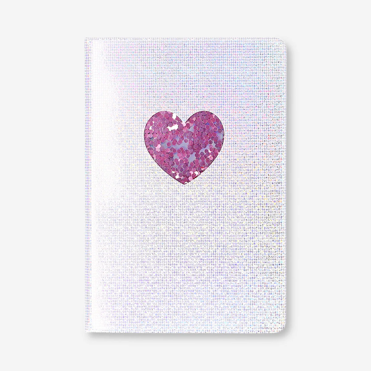 A5 holographic notebook with heart
