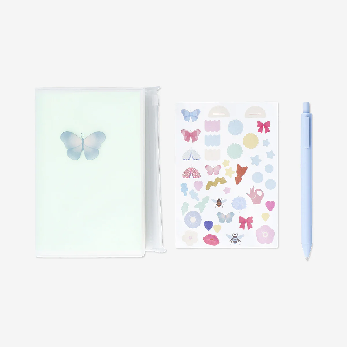 A6 butterfly notebook with zip pocket - Image 3