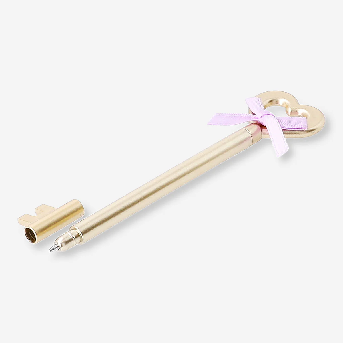 Ballpoint pen - Gold key design with bow - Image 2