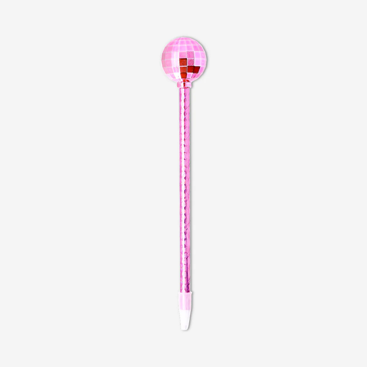 Ballpoint pen - Pink with cat disco ball