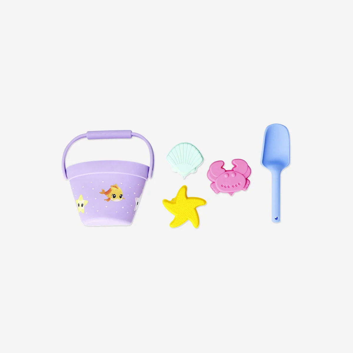 Pastel coloured beach set - 5 pcs - Image 2