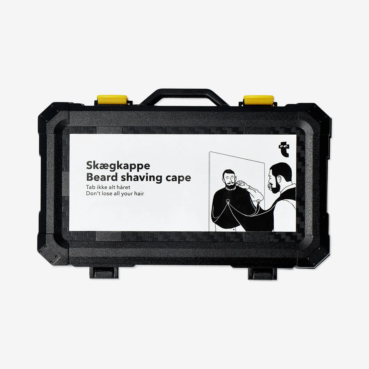 Beard shaving cape in toolbox