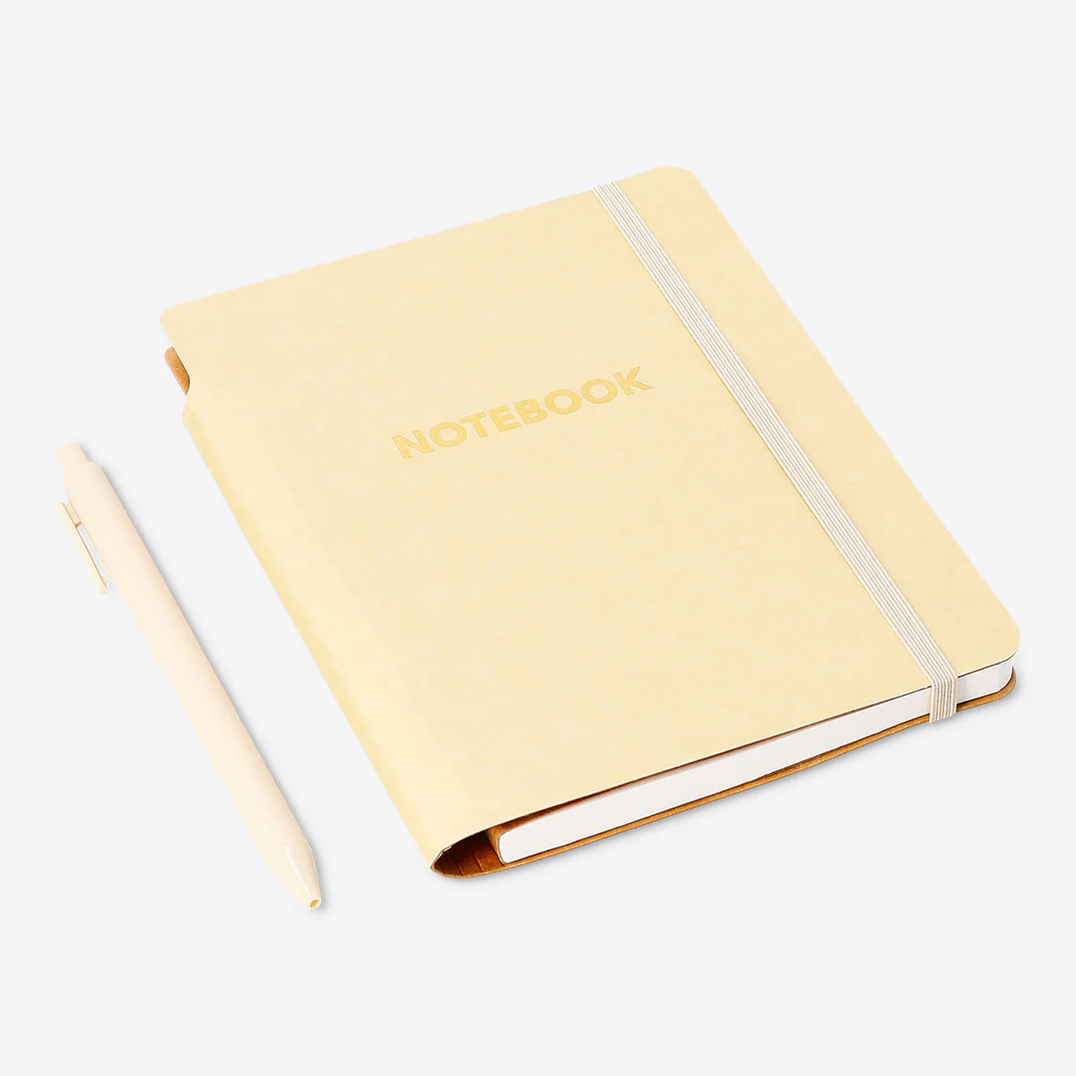 Butter yellow notebook with ballpoint pen - Image 3