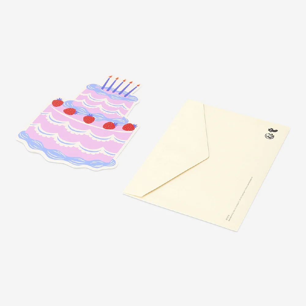 Birthday card - Birthday cake with candles - Image 2