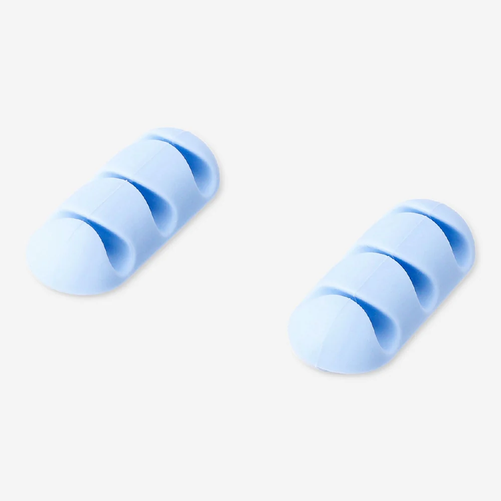 Blue adhesive cable organisers - 2 pcs - Image 2