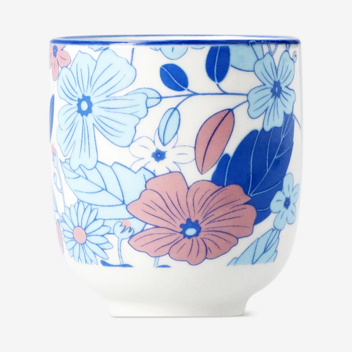 Blue floral egg cup - Image 2