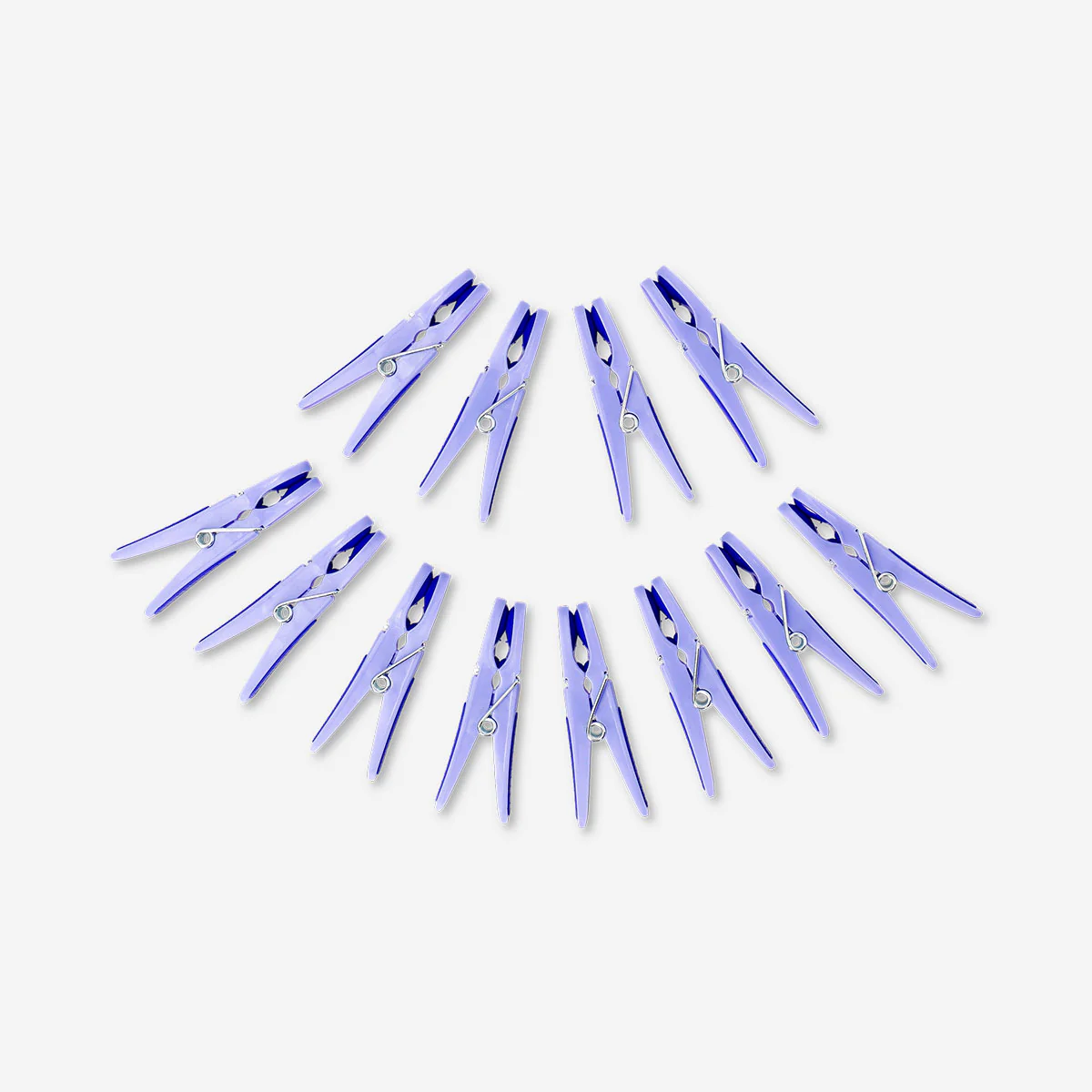 Blue flower clothes pegs - 12 pcs - Image 3
