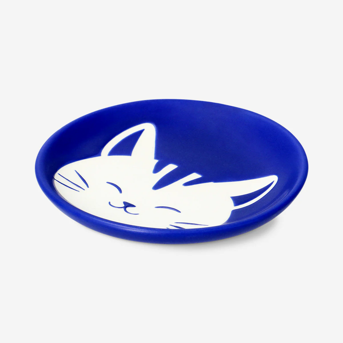 Blue plate with cat design - 10 cm - Image 2