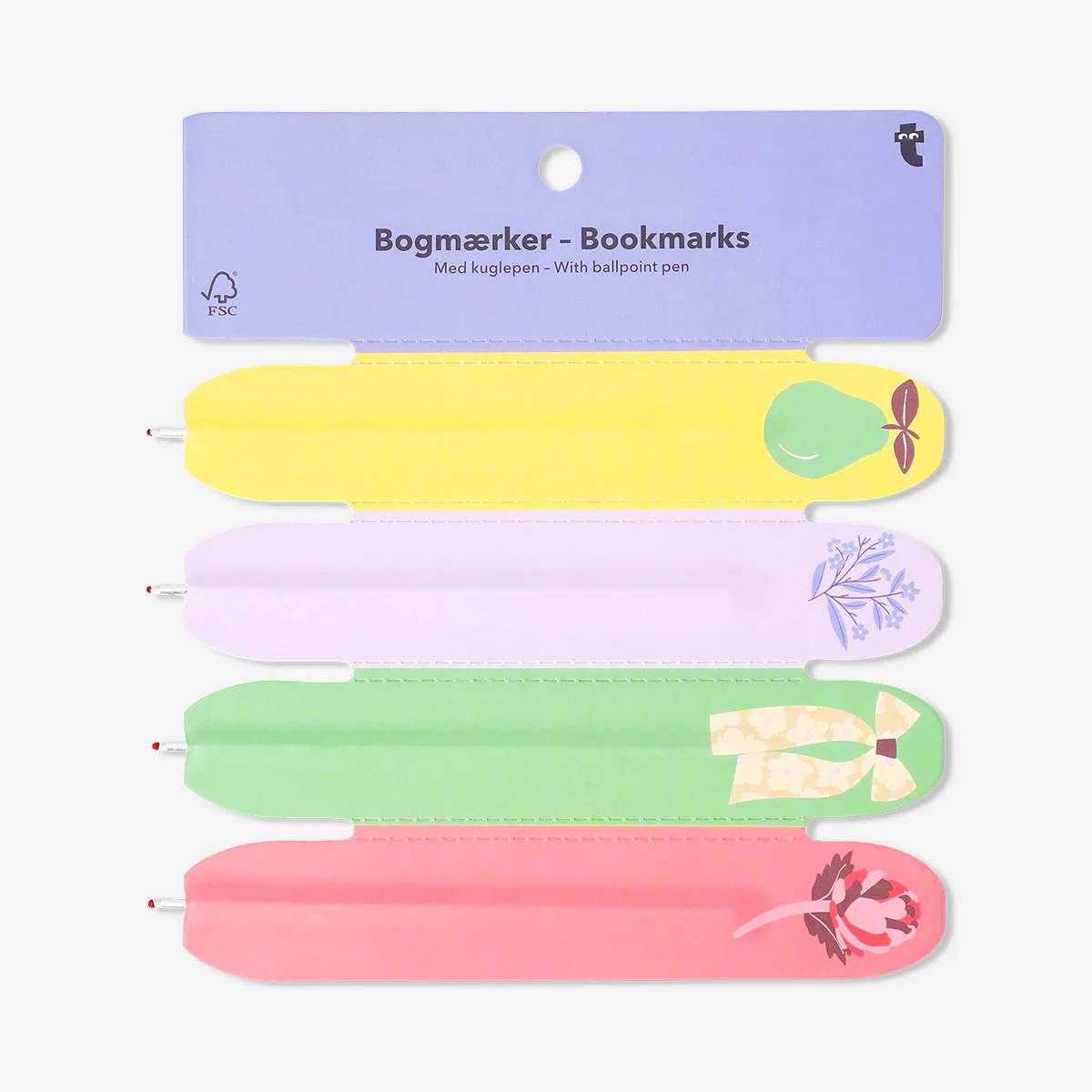 Bookmarks with ballpoint pen - 4 pcs