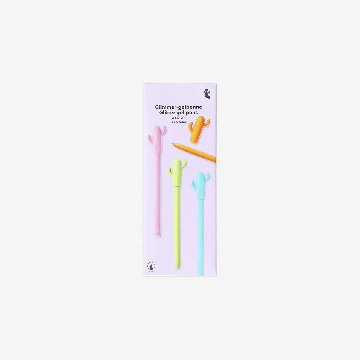 Cactus glitter gel pens - 4 pcs