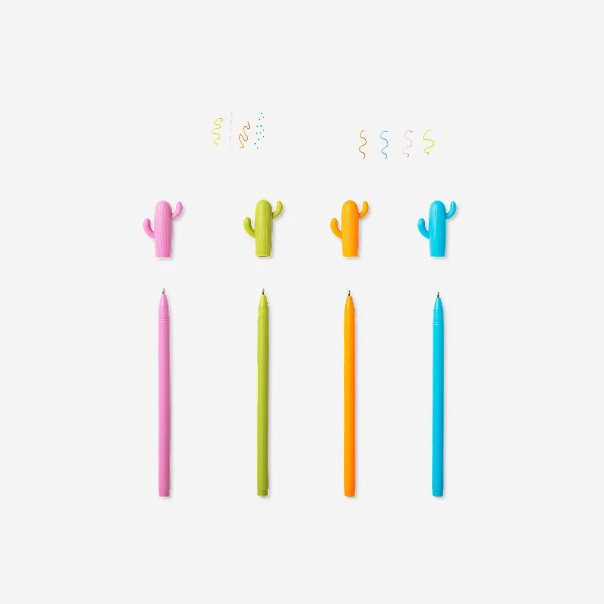 Cactus glitter gel pens - 4 pcs - Image 2