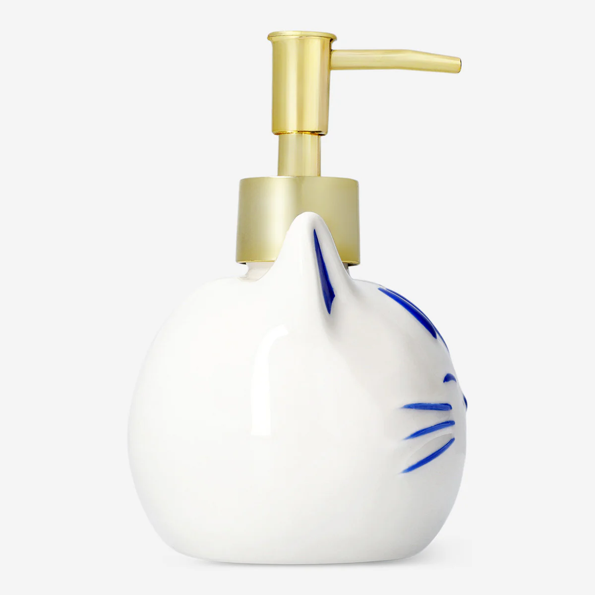 Cat soap dispenser with gold pump - Image 3
