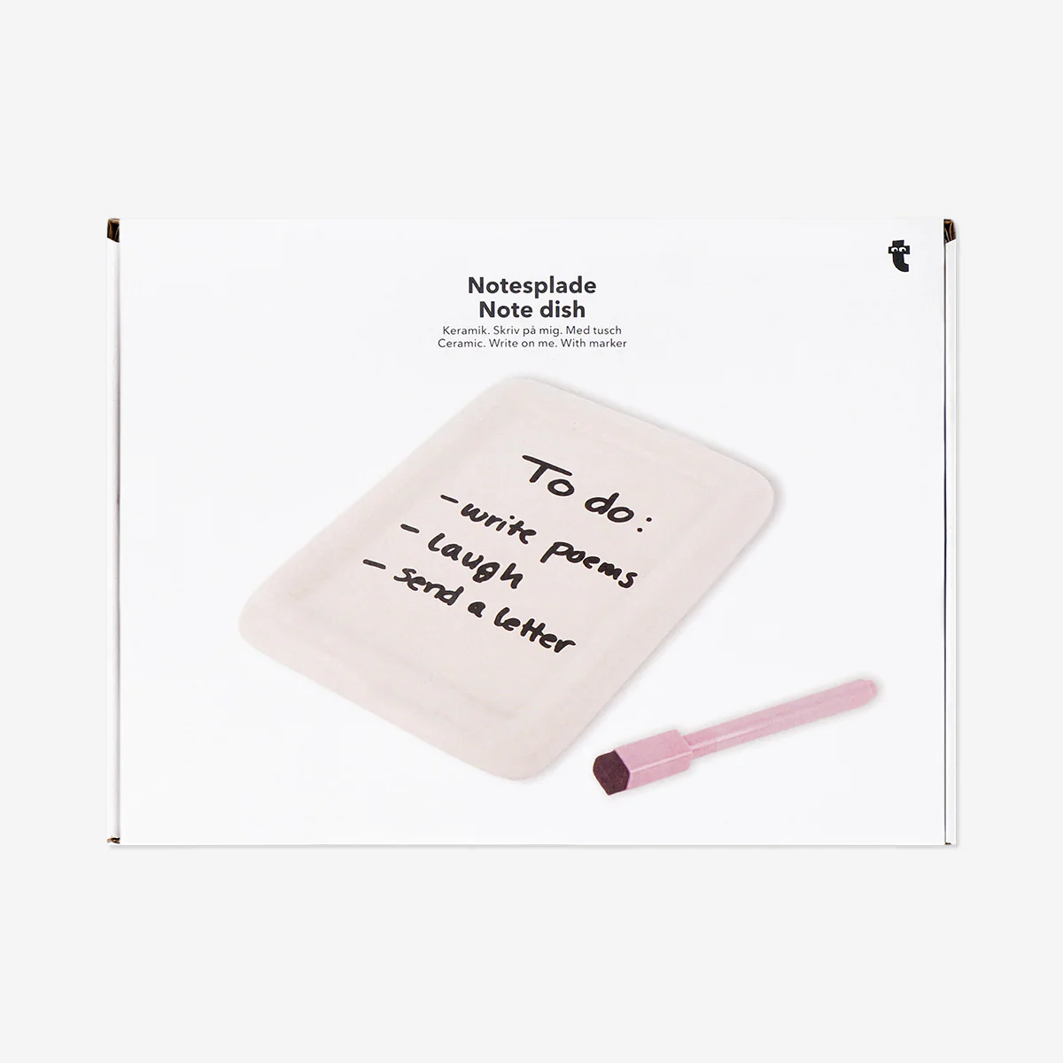Ceramic note dish with marker - Image 4