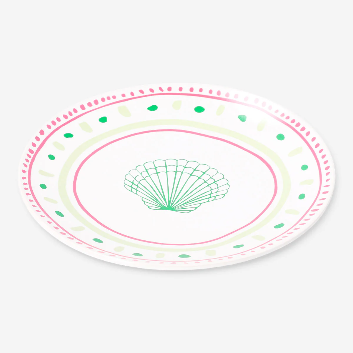 Ceramic plate with dots and seashell - 16 cm - Image 2