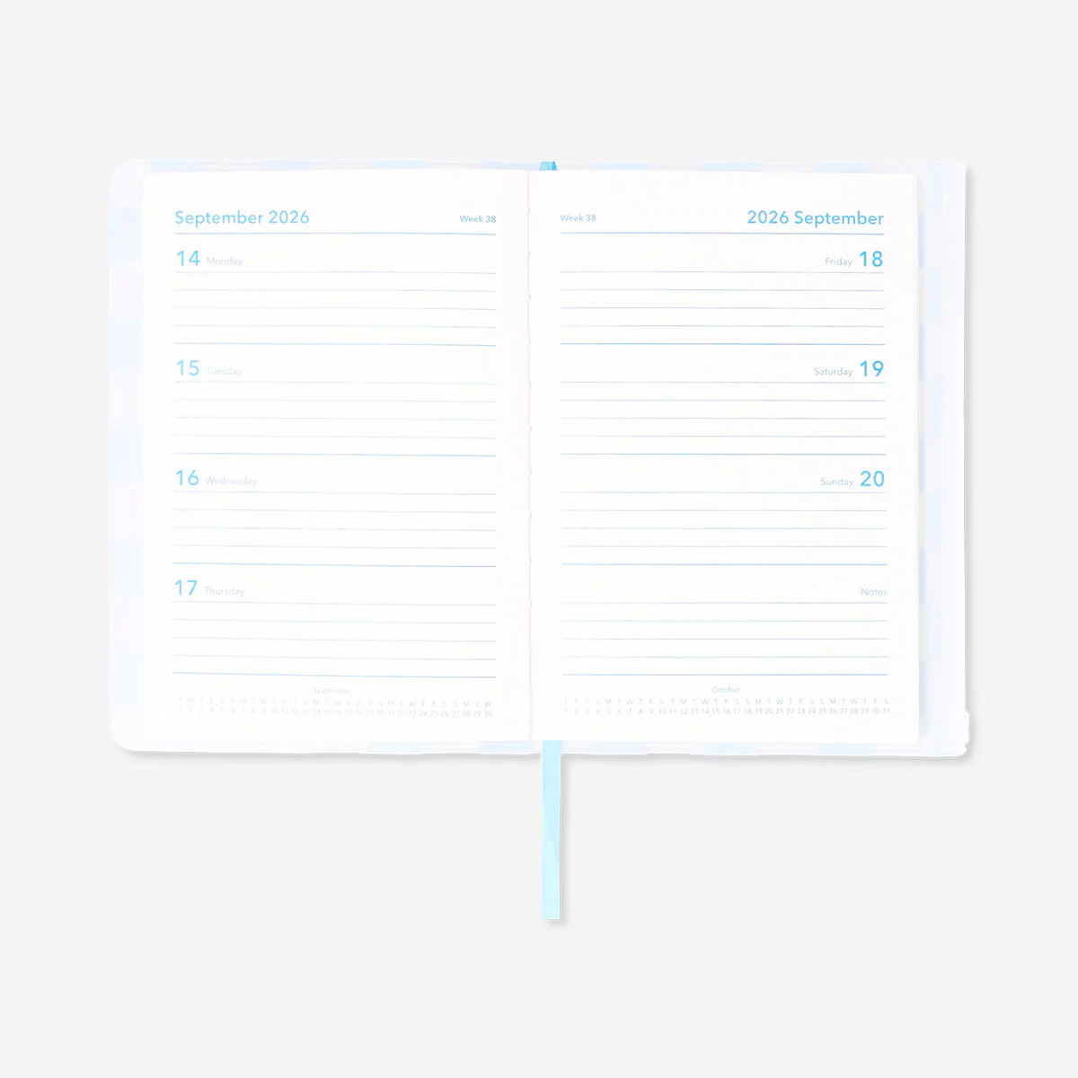 Chequered study planner with zip lock - English - Image 3