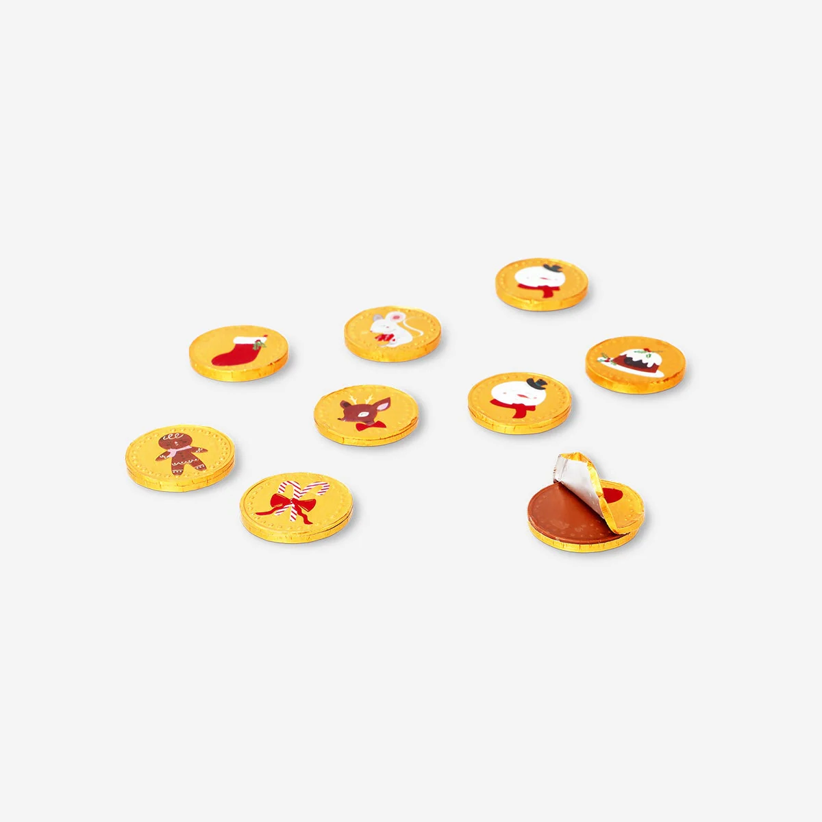 Christmas chocolate coins in net - Image 3