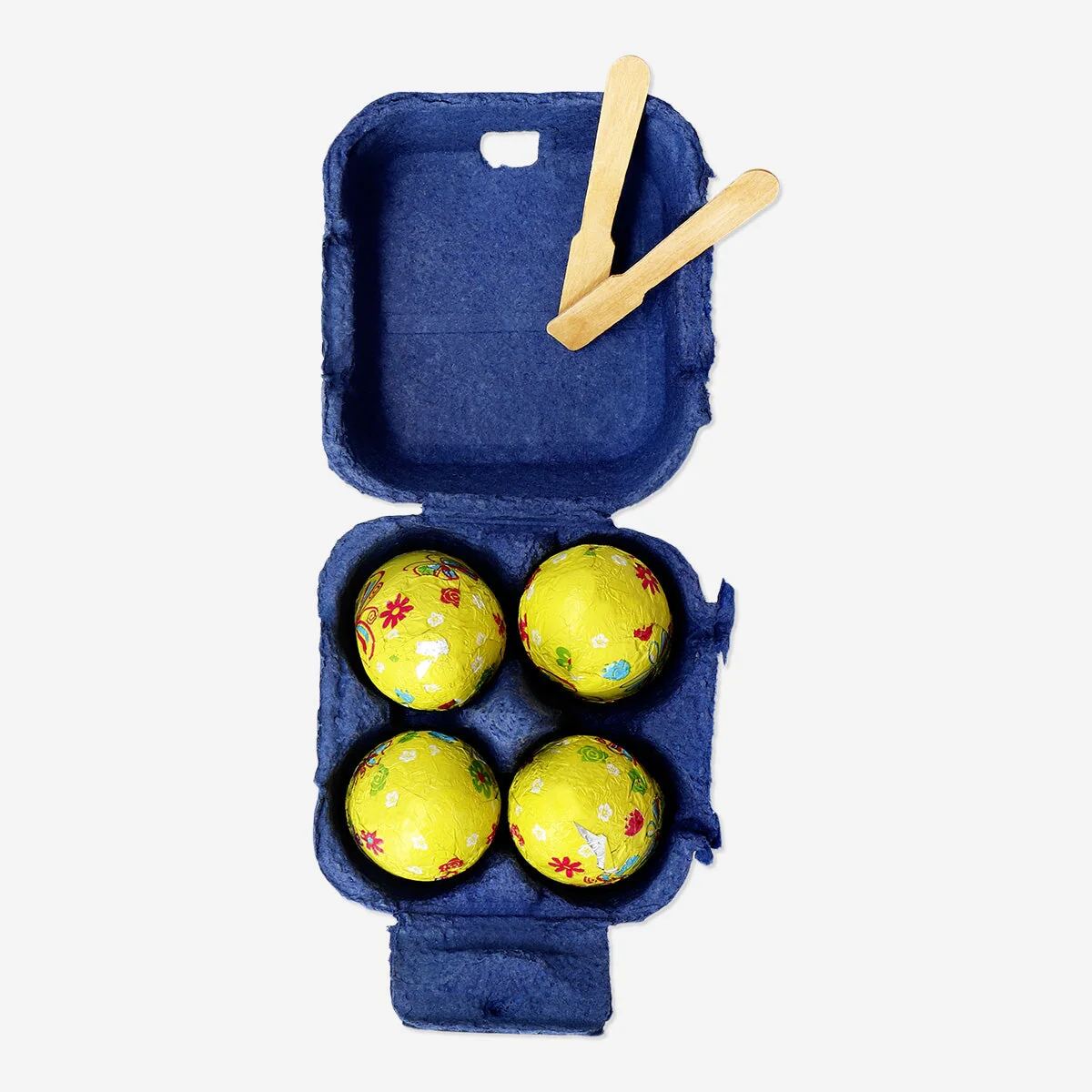Chocolate eggs with filling in eggtray - 4 pcs - Image 2