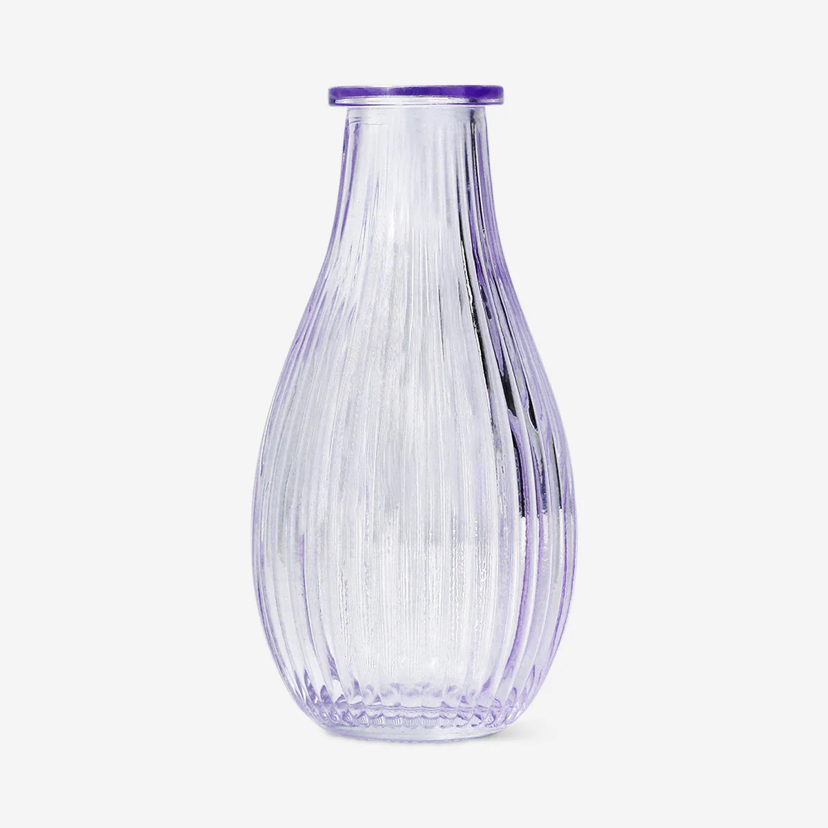 Clear purple glass vase - 14 cm - Image 2