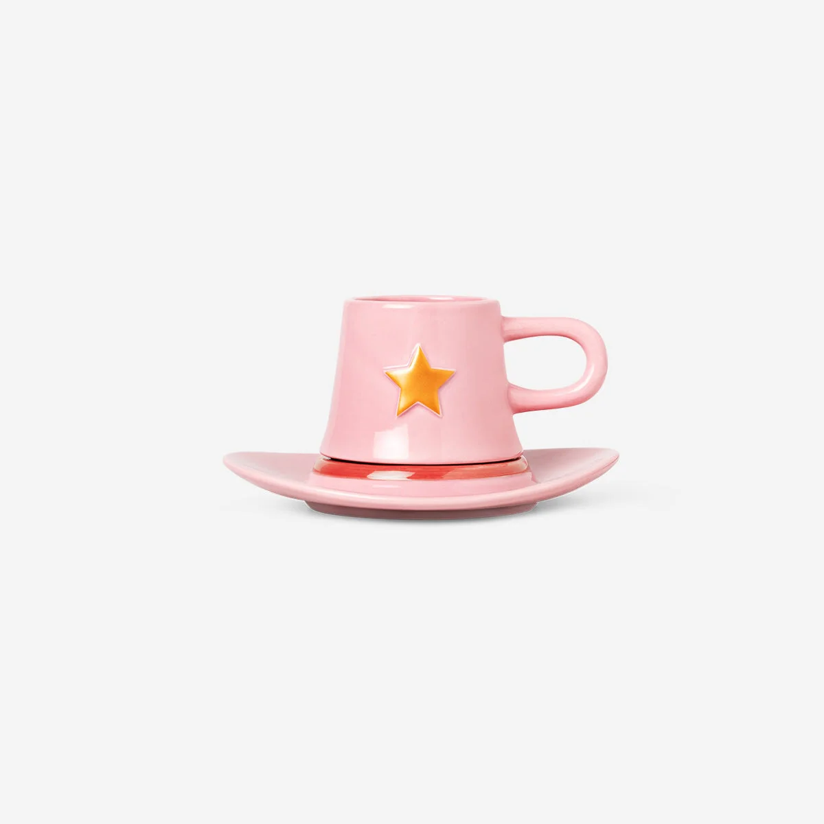 Cowboy hat mug with saucer - 210 ml - Image 2