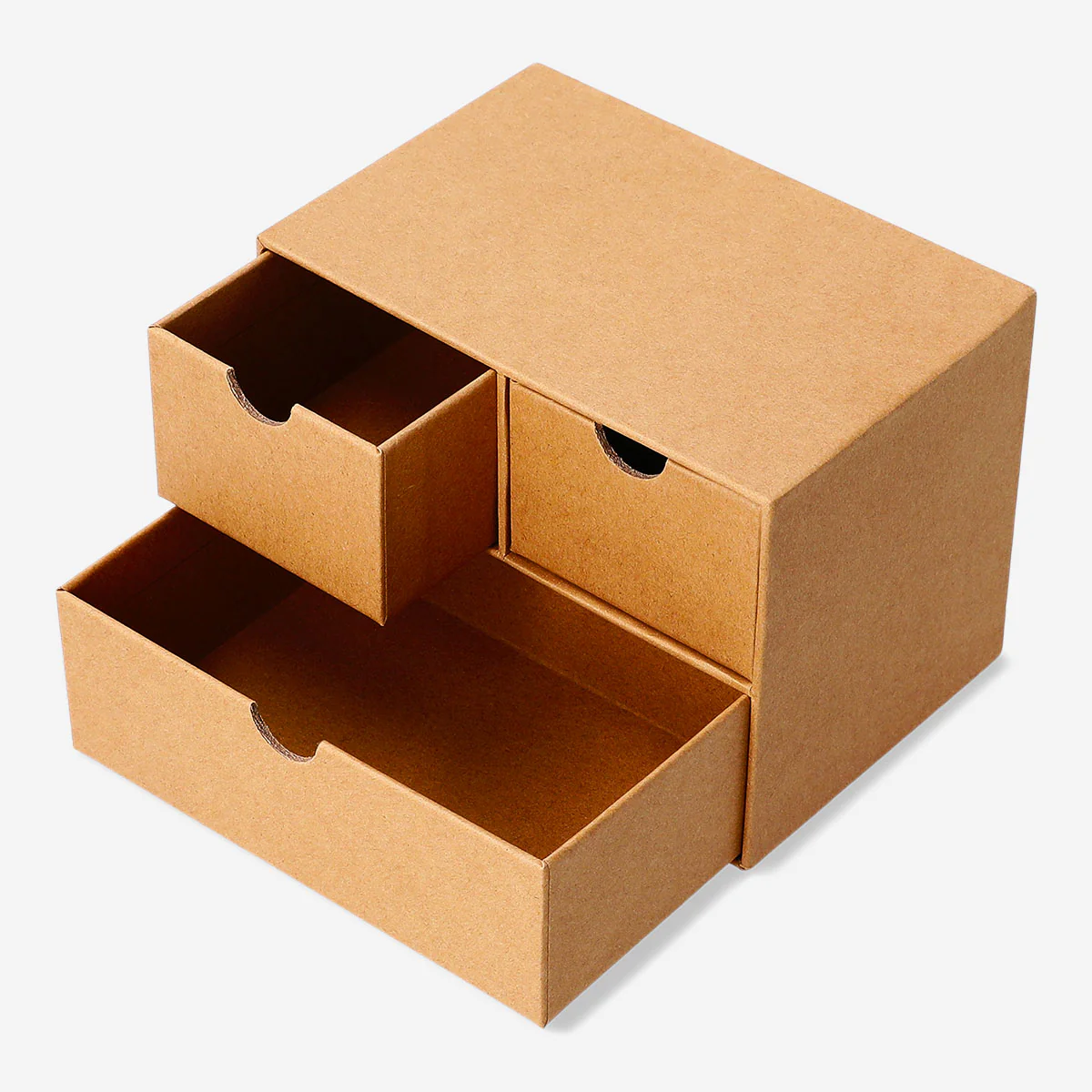 Craft paper desk tidy with 3 drawers - Image 3