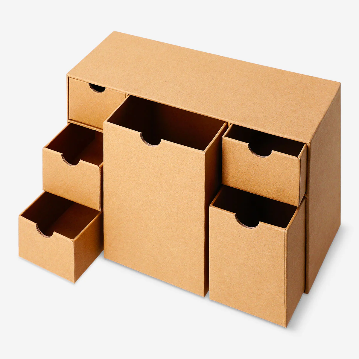 Craft paper desk tidy with 6 drawers - Image 3