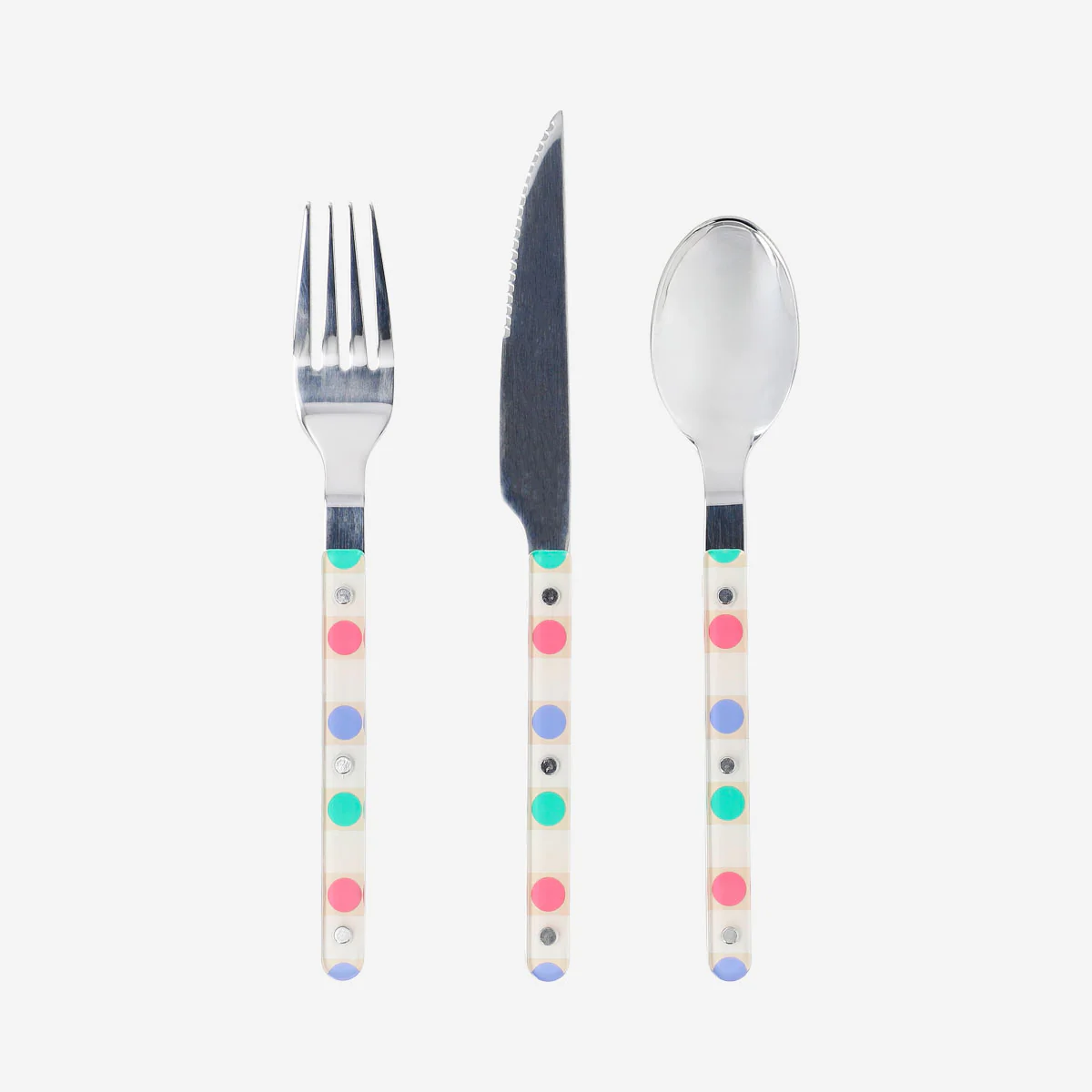 Cutlery set with dots - 3 pcs