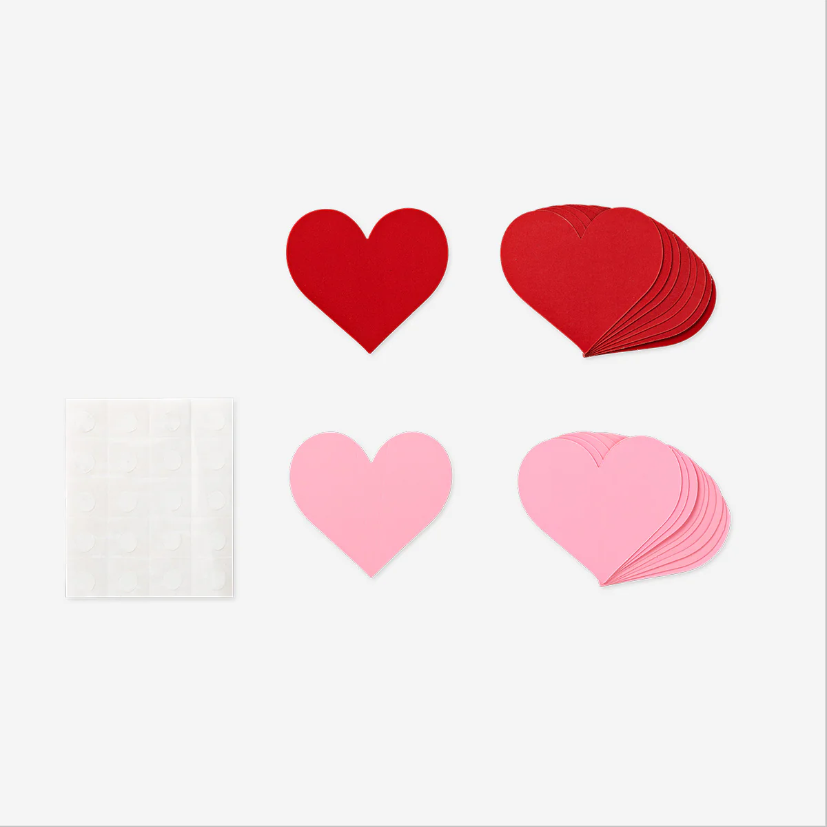 Decorative pink and red paper hearts - 20 pcs - Image 2