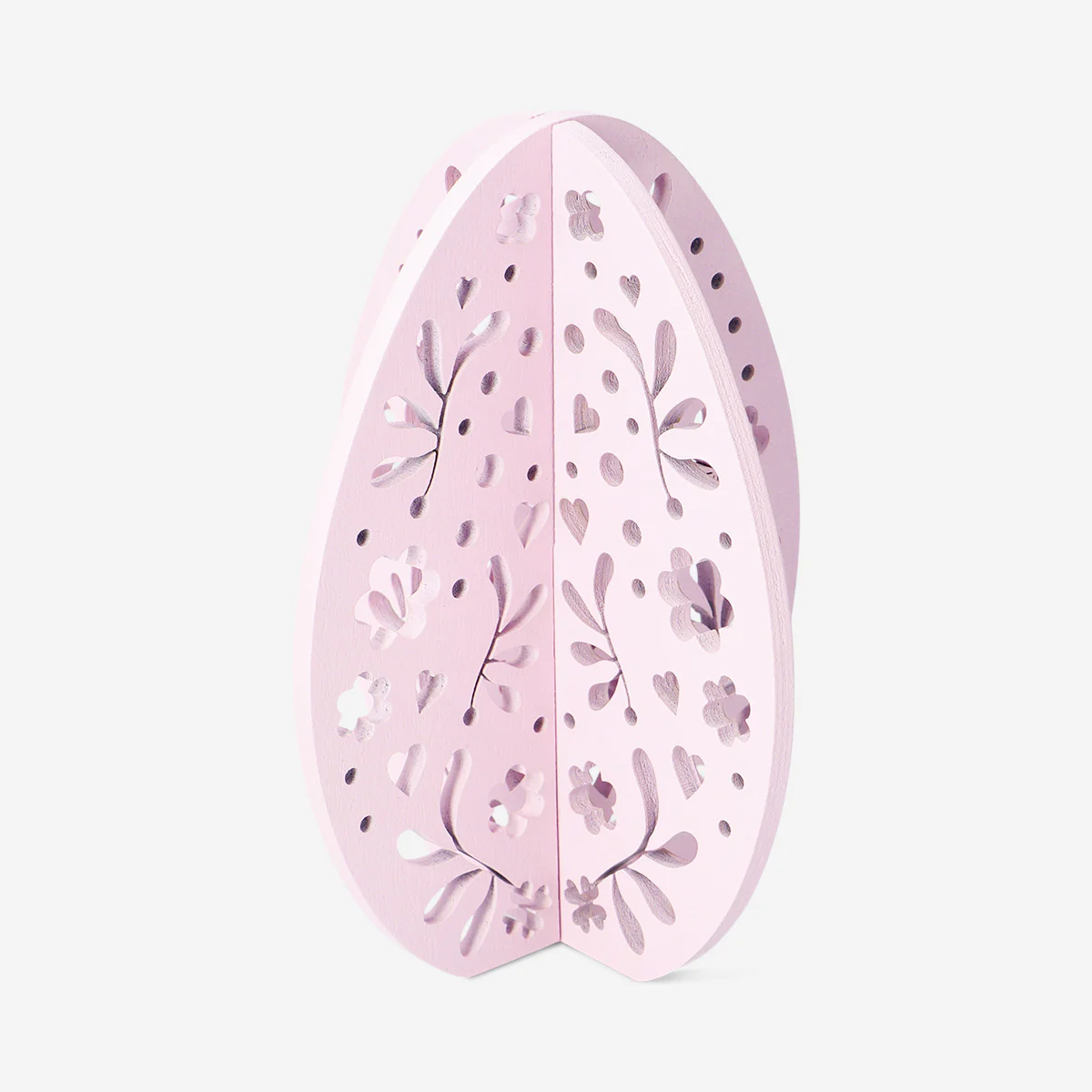 Decorative small pink wooden eggs - 2 pcs - Image 3