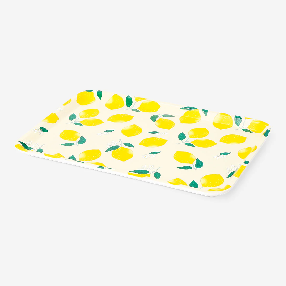 Decorative tray with lemon print - 22x31 cm - Image 2