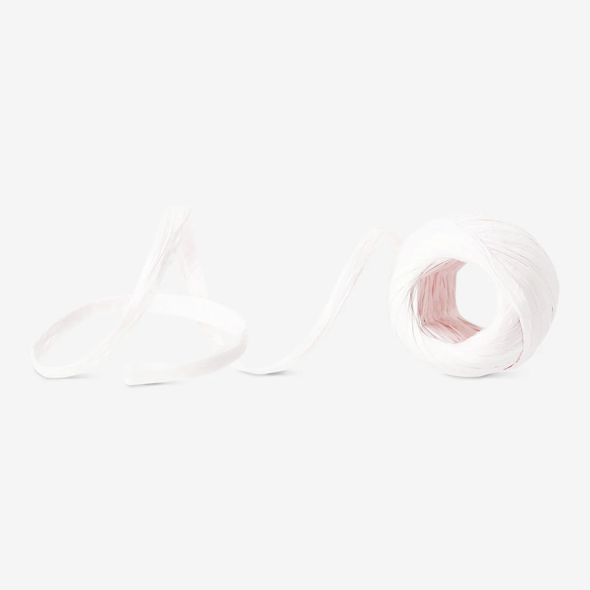 Decorative twisted paper ribbon in light pink - 20 m