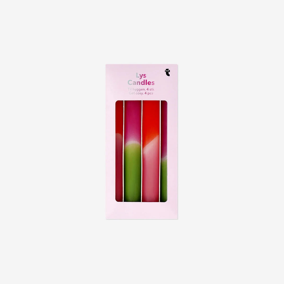 Dinner candles with dip dye - 4 pcs