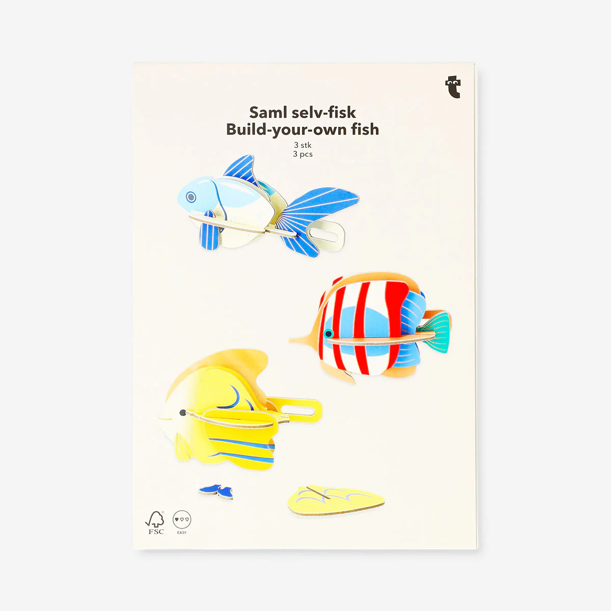 DIY cardboard fish - 3 pcs - Image 4