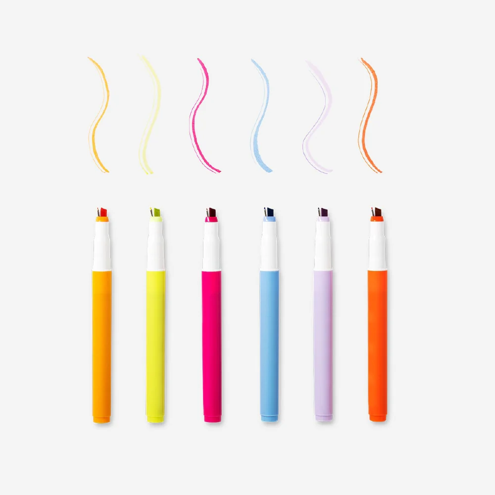 Dual-tip highlighters - 6 pcs - Image 2