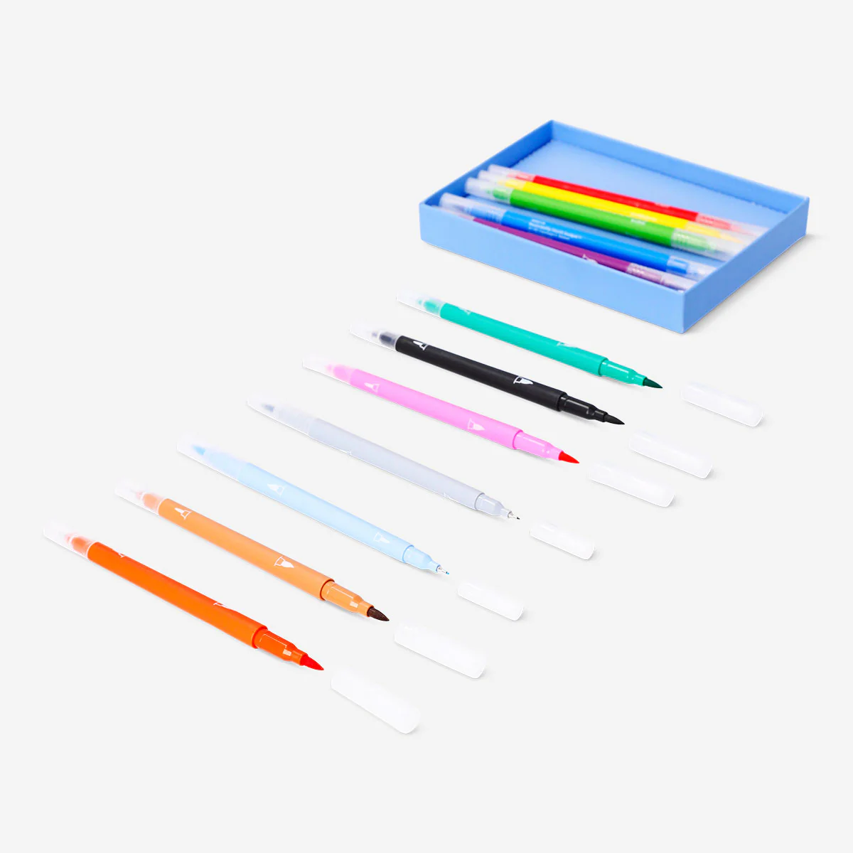 Dual tip pens with fineliner and brush tip - 12 pcs - Image 3