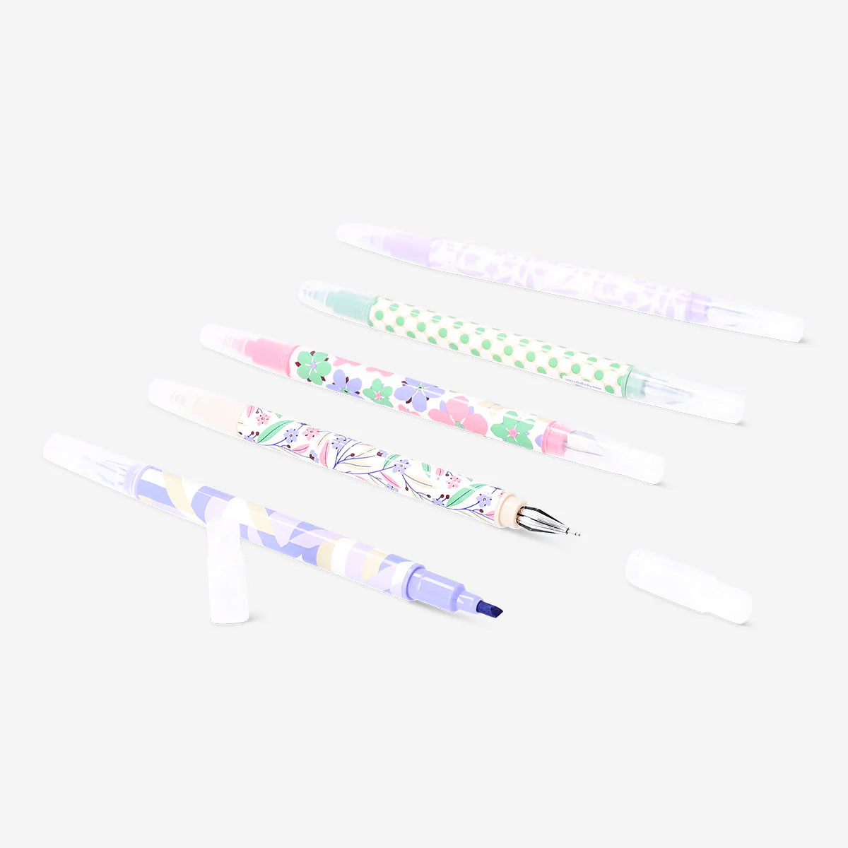 Dual-tip pens with gel ink and highlighters - 4 pcs - Image 2