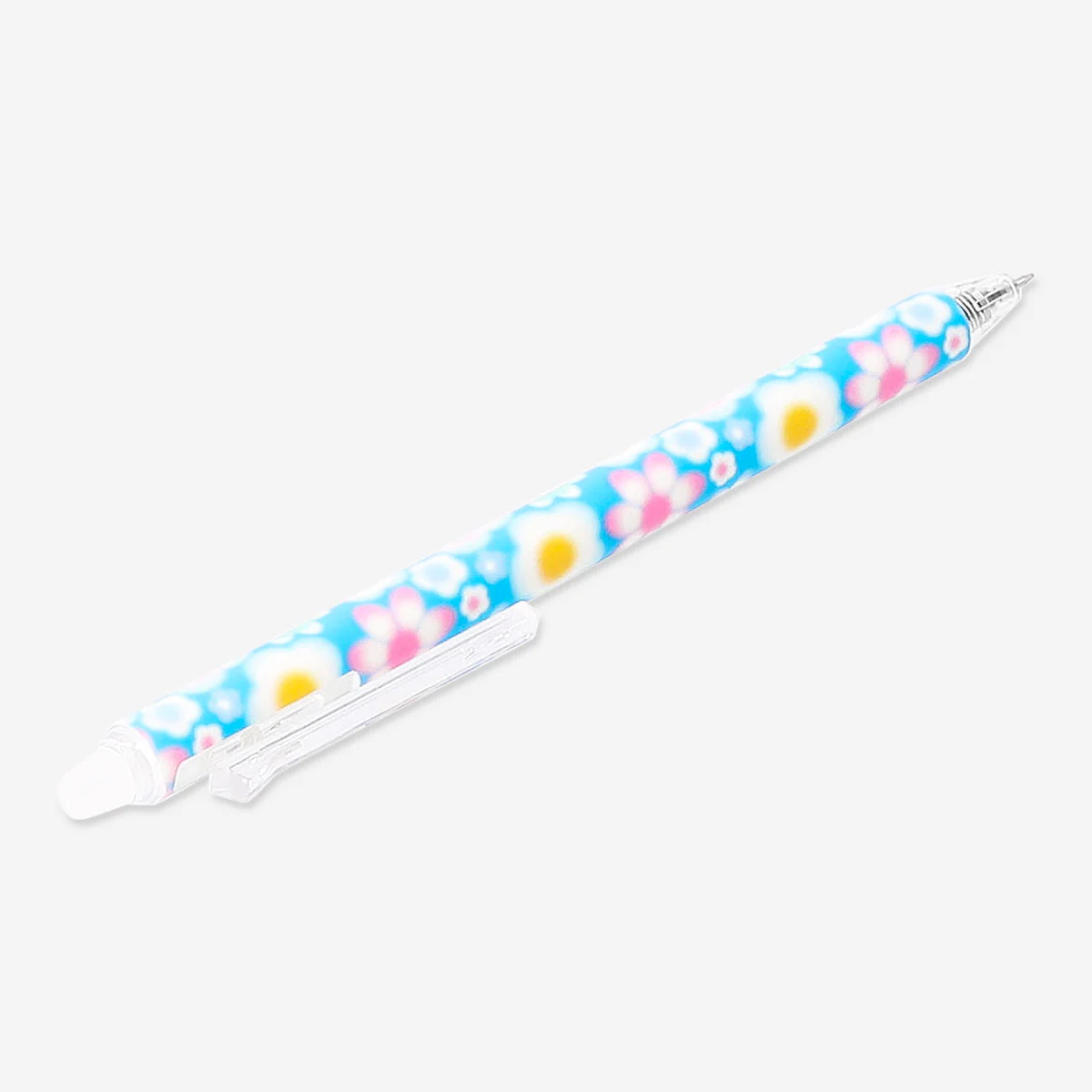 Erasable gel ink pen - Blue flowers - Image 3