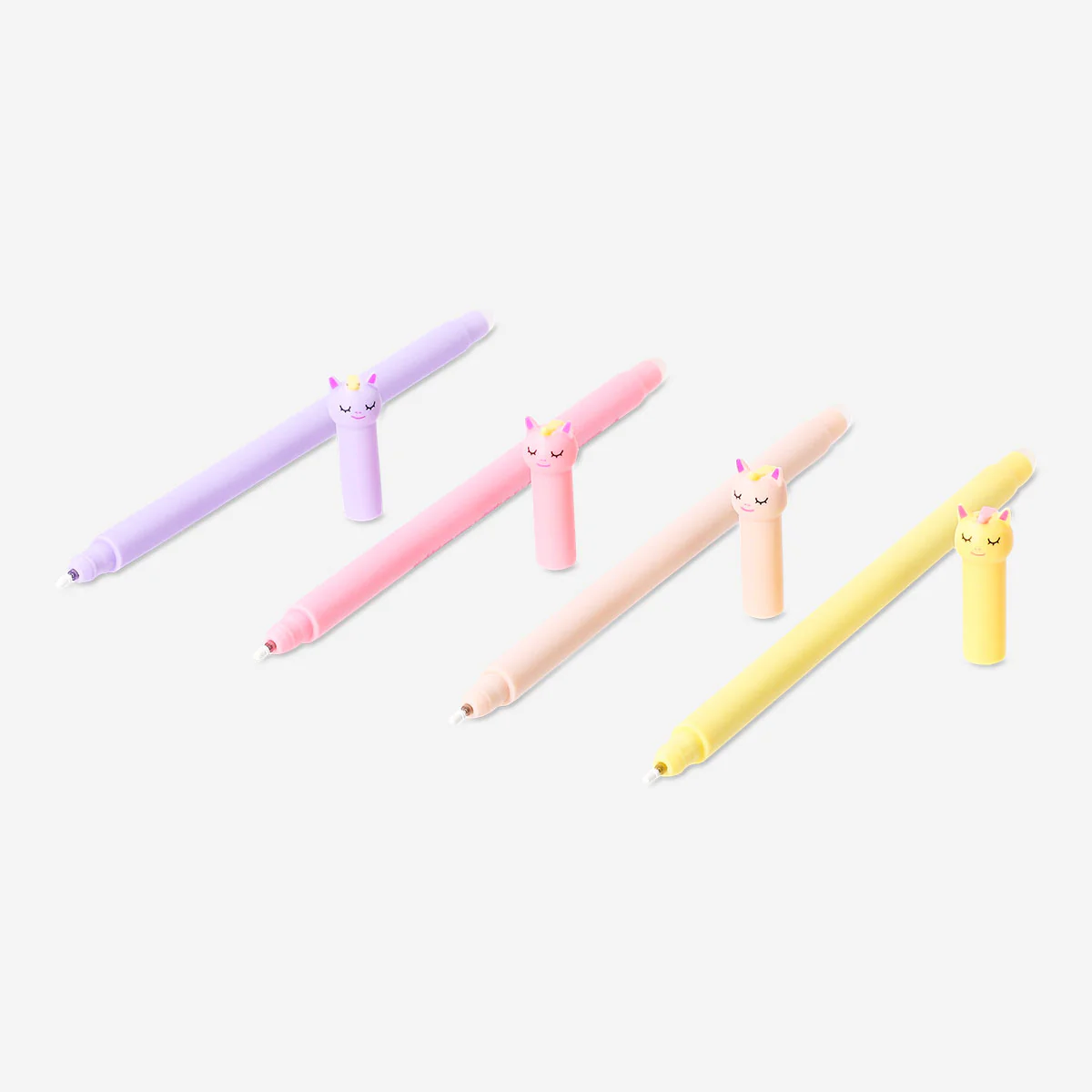 Erasable gel ink pens - Unicorn toppers - 4 pcs - Image 2