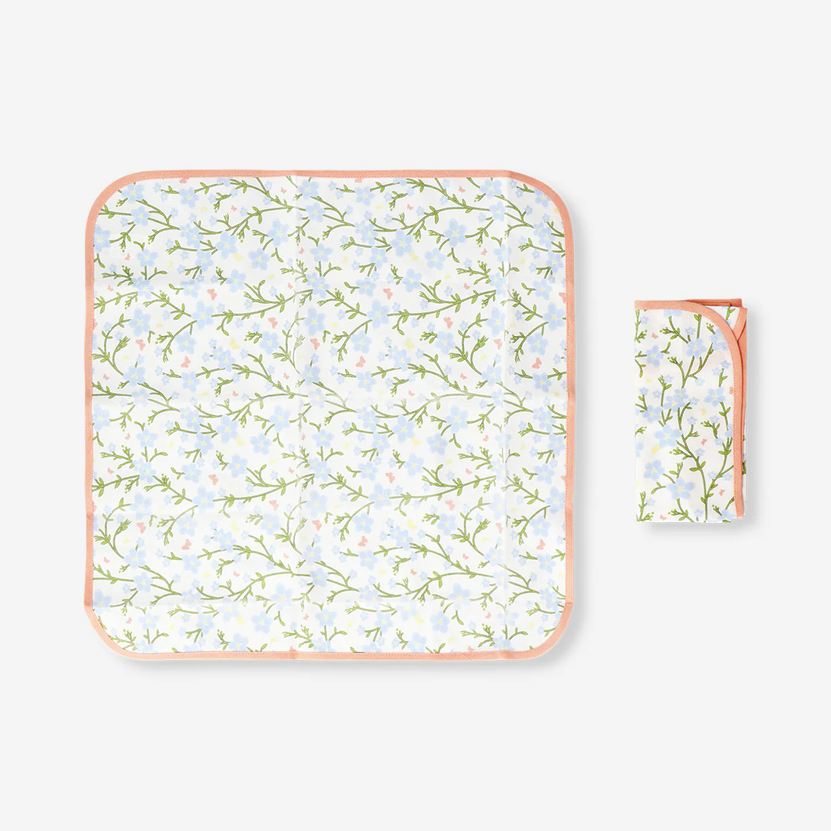 Fabric napkins with floral print - 2 pcs - Image 2