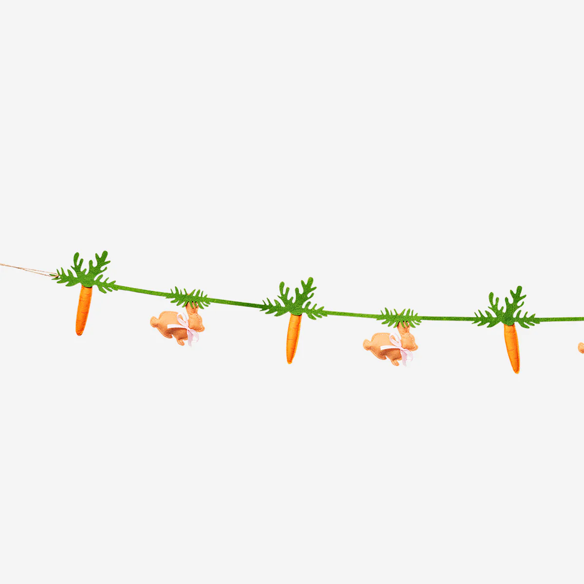 Felt garland with bunnies and carrots - 150 cm - Image 2
