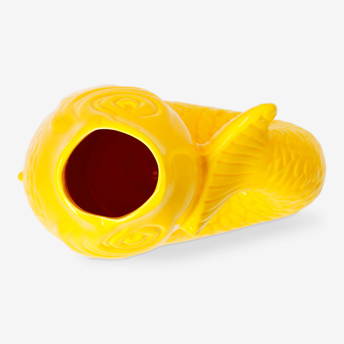 Yellow fish vase - 21 cm - Image 4