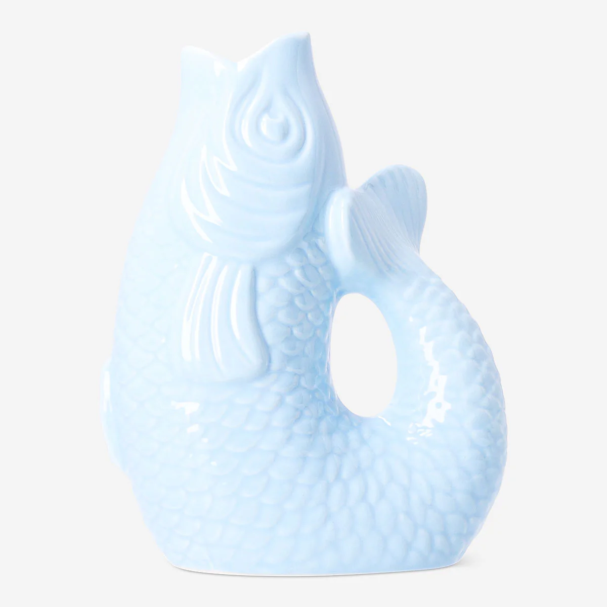 Light blue fish vase - 21 cm - Image 2