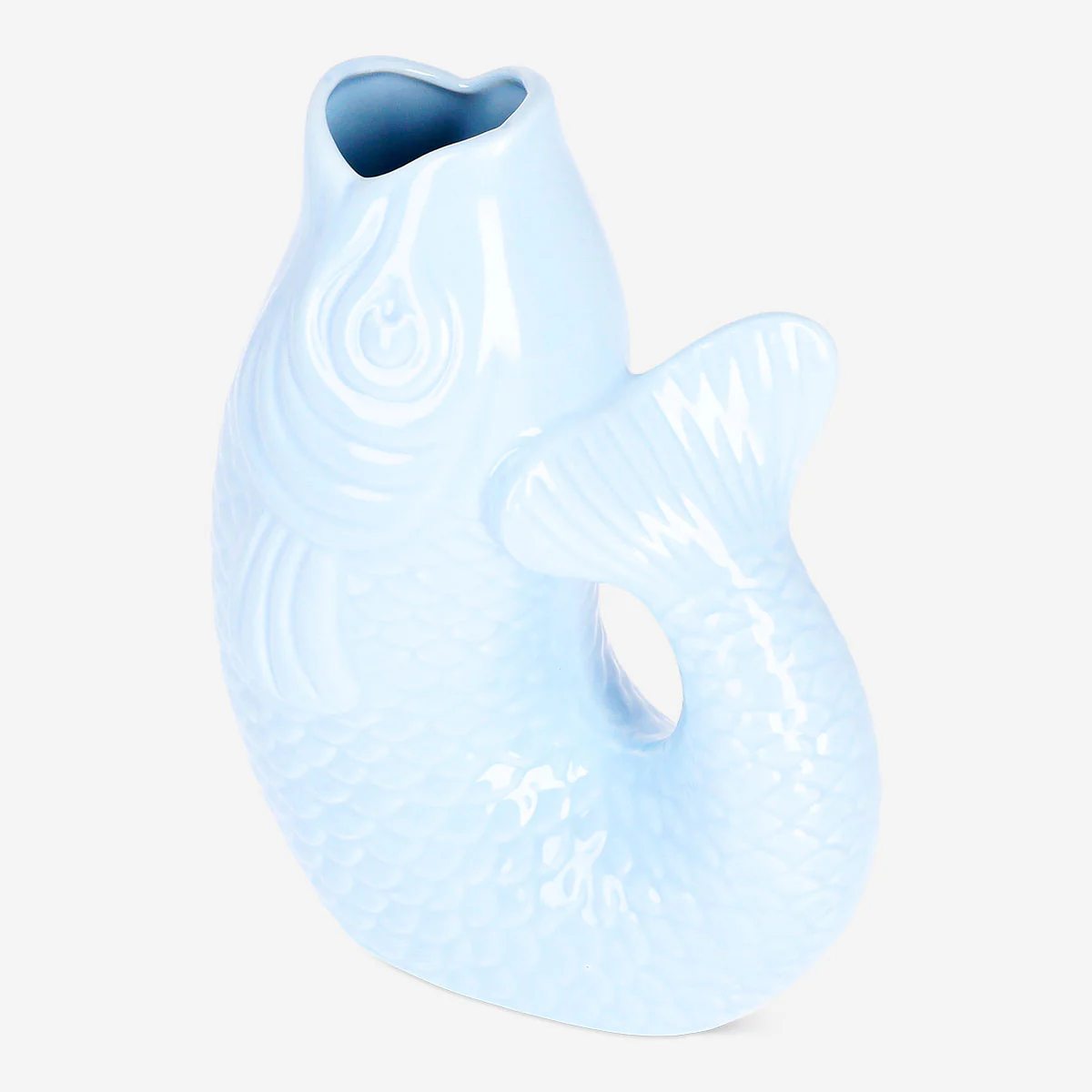Light blue fish vase - 21 cm - Image 3