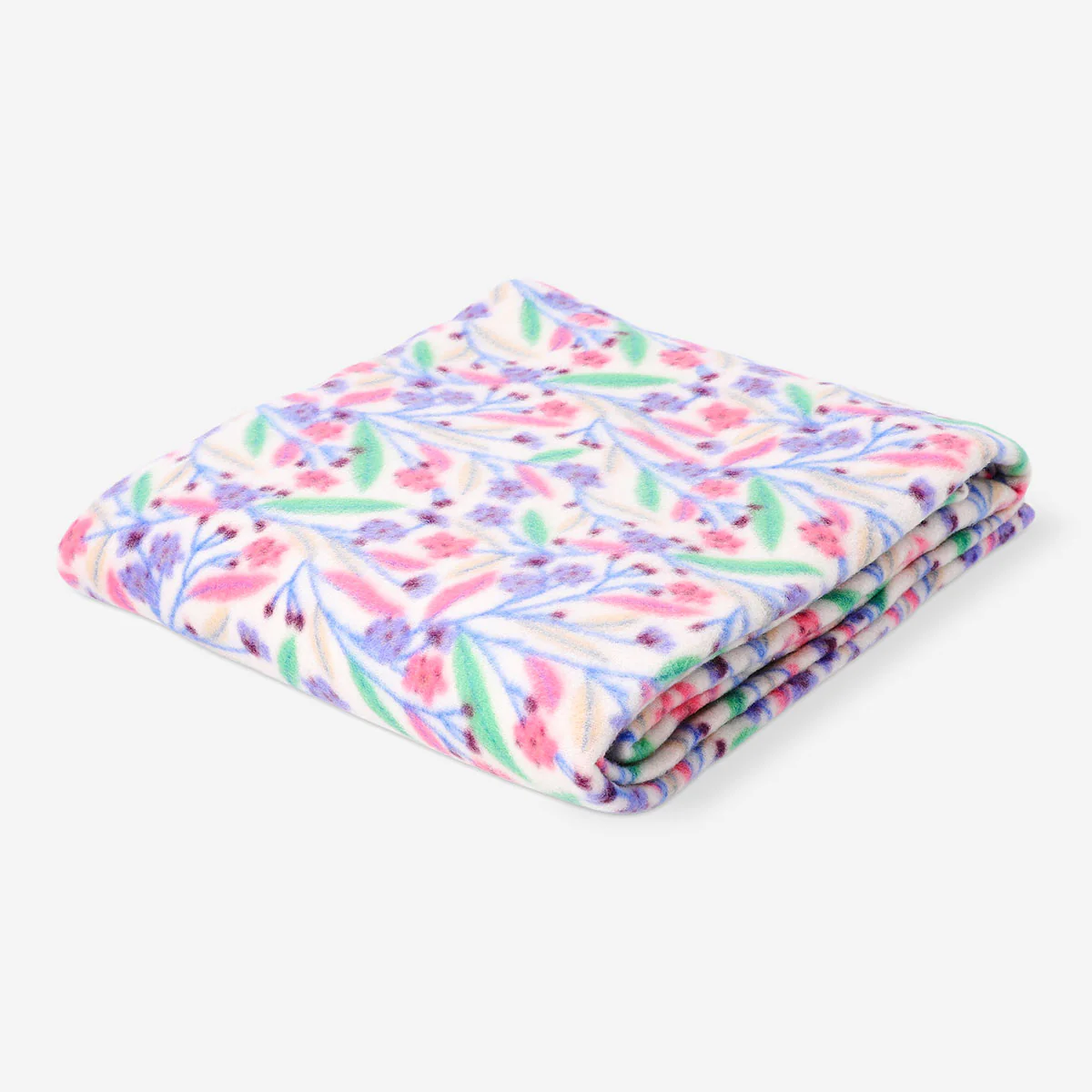 Floral fleece blanket - 180x130 cm