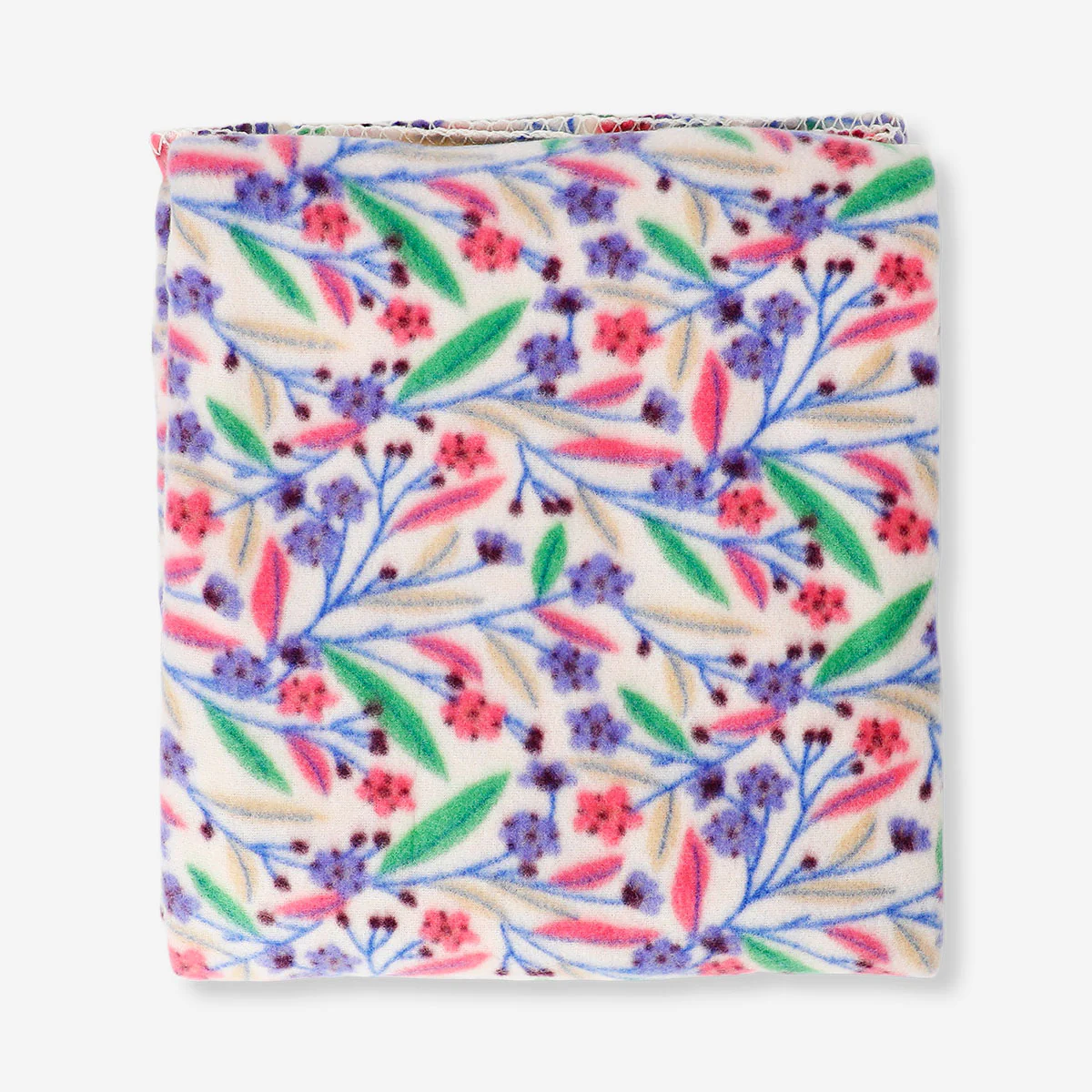 Floral fleece blanket - 180x130 cm - Image 2