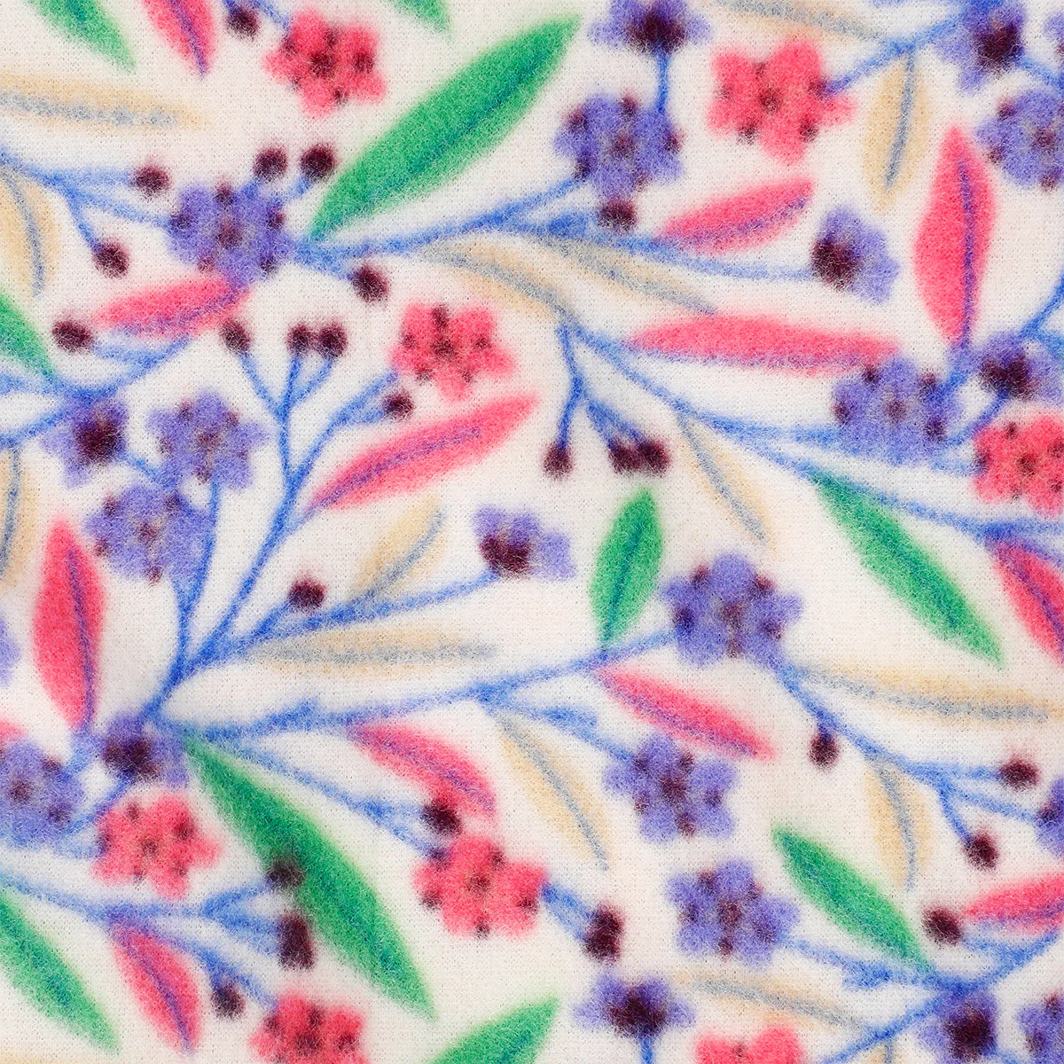 Floral fleece blanket - 180x130 cm - Image 3